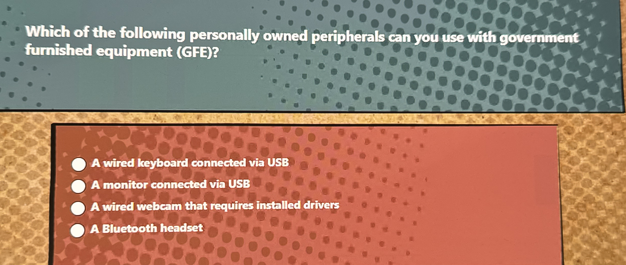 Which of the following personally owned