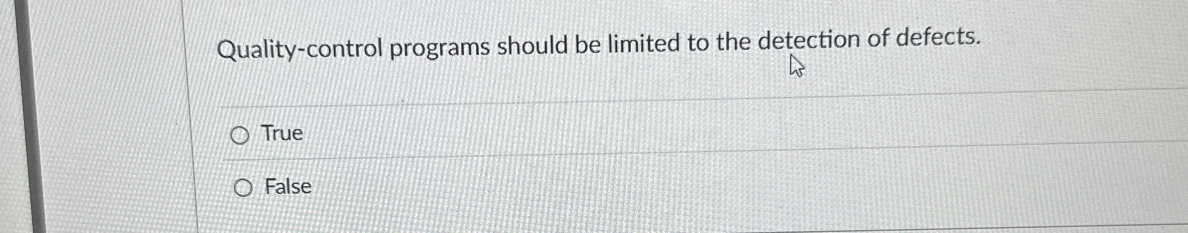 Quality - control programs should be limited to