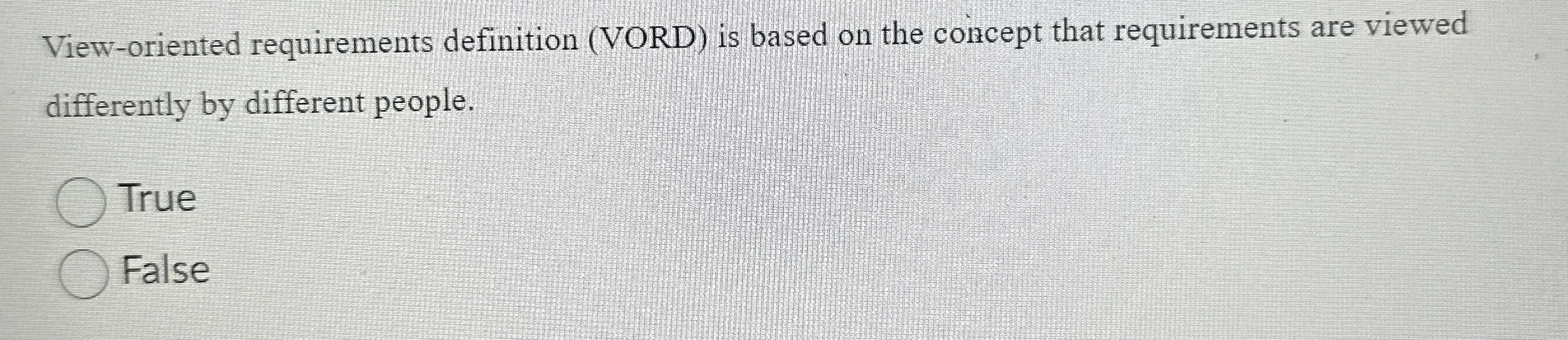 View - oriented requirements definition ( VORD )