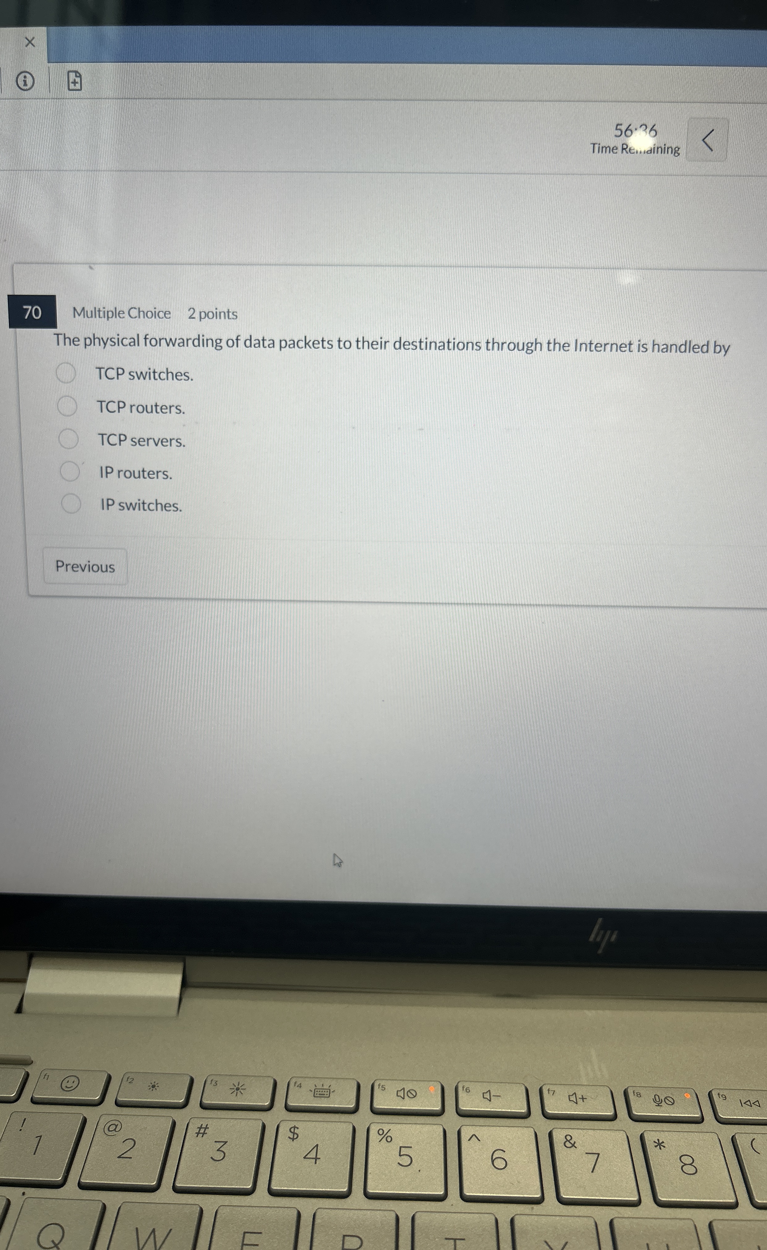 3 6 Time Rewaining 7 0 Multiple Choice 2 points