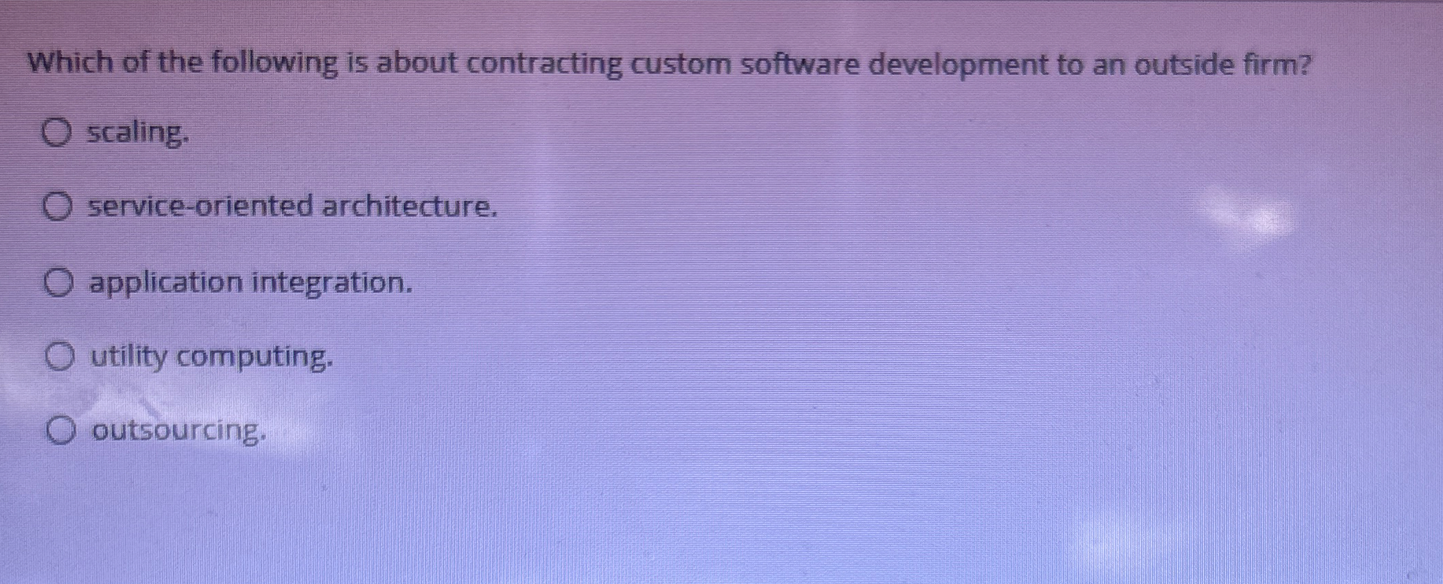 Which of the following is about contracting