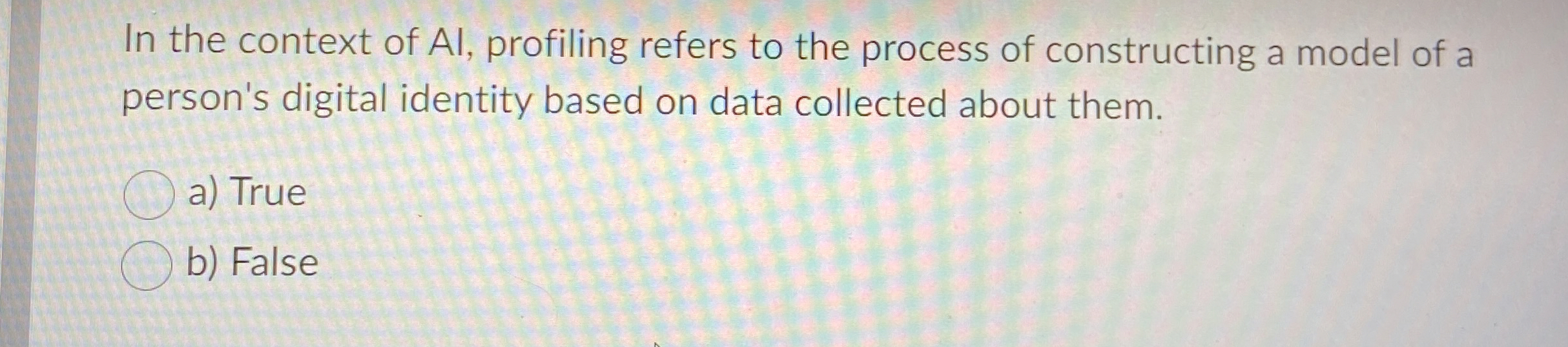 In the context of AI , profiling refers to the
