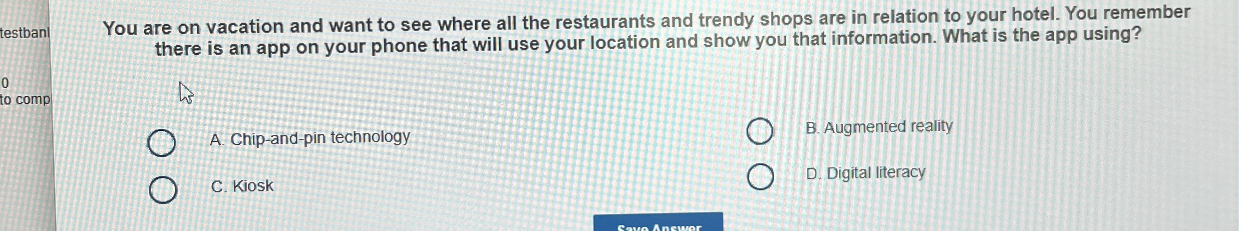 testban You are on vacation and want to see where