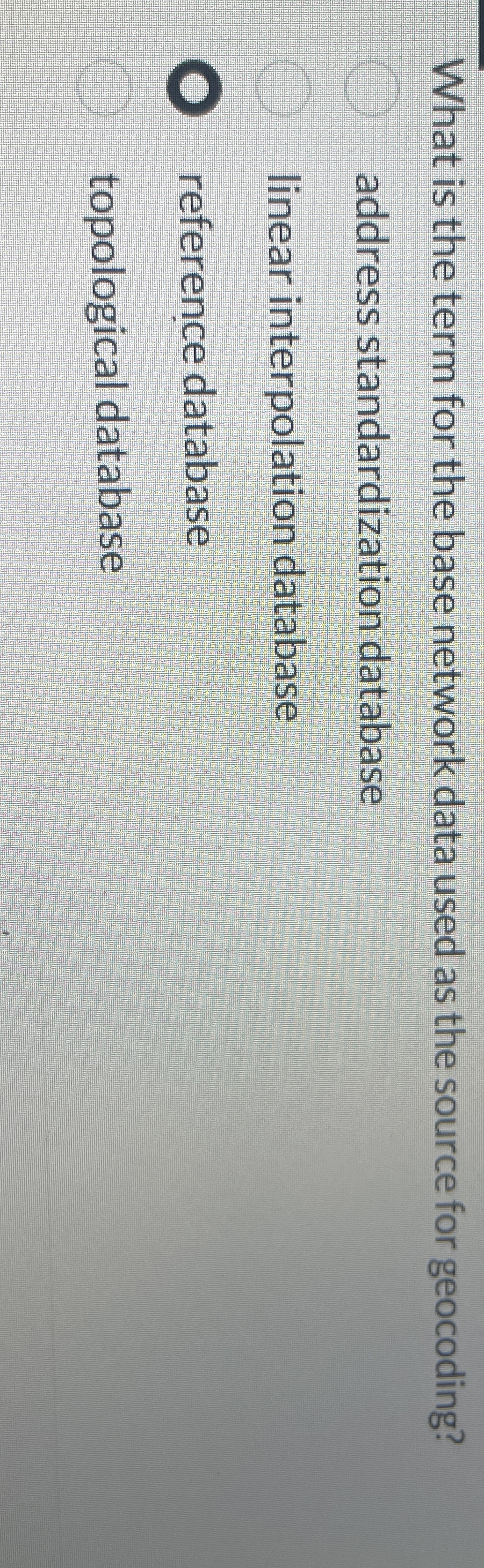 What is the term for the base network data used