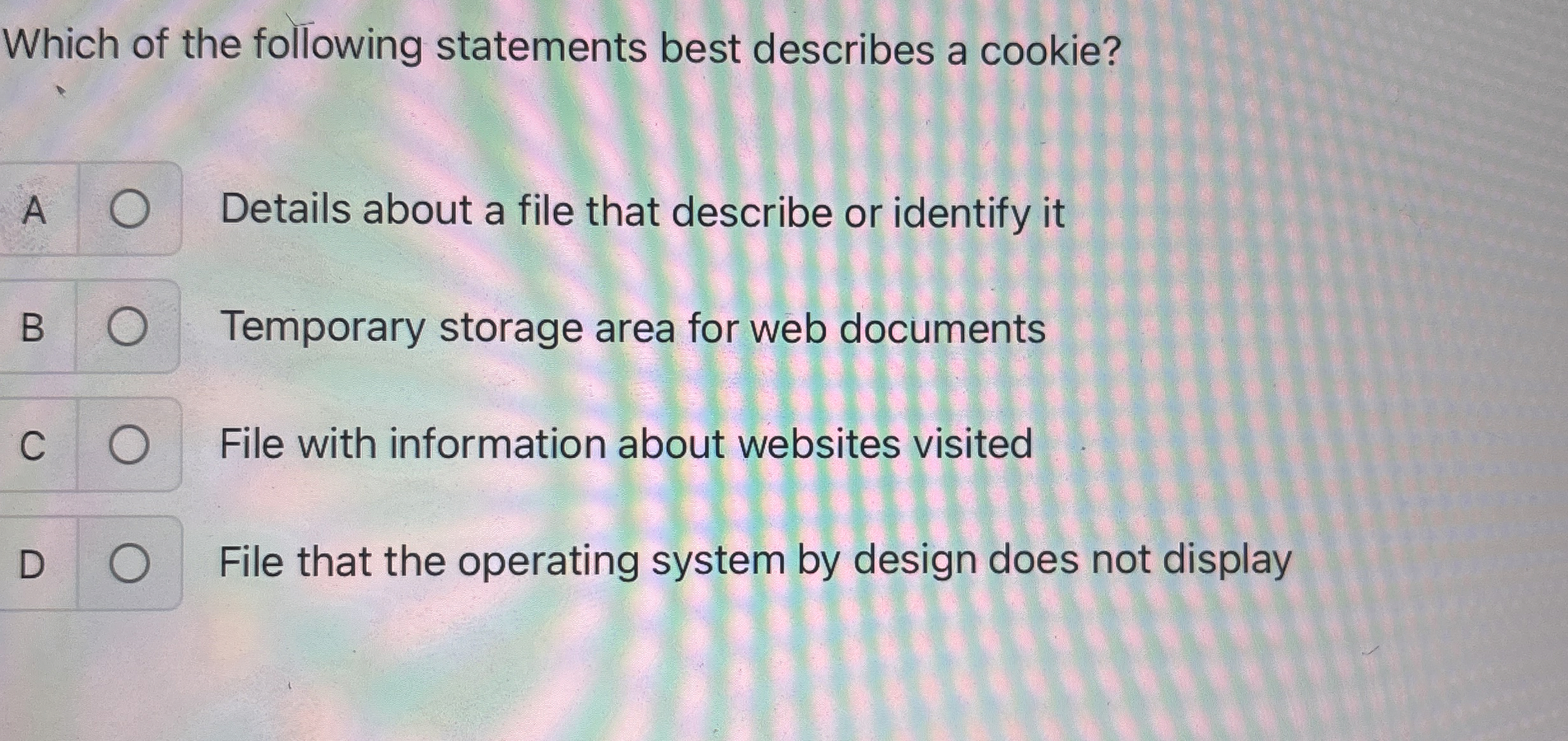 Which of the following statements best describes