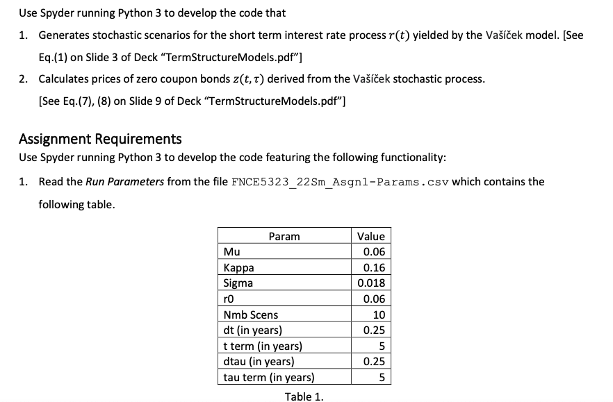 Use Spyder running Python 3 to develop the code