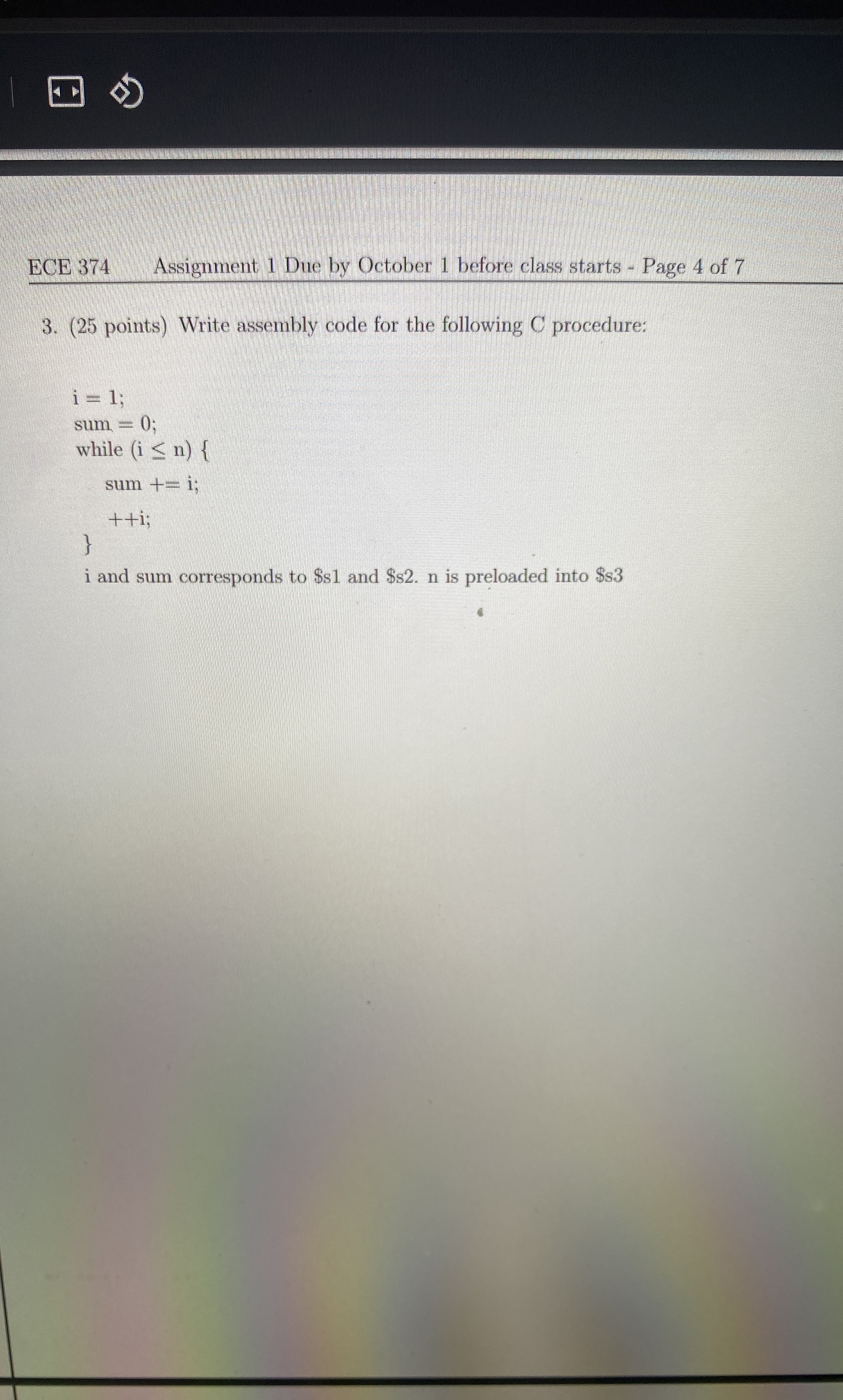 1 . Write code in assembly language 2 . take each
