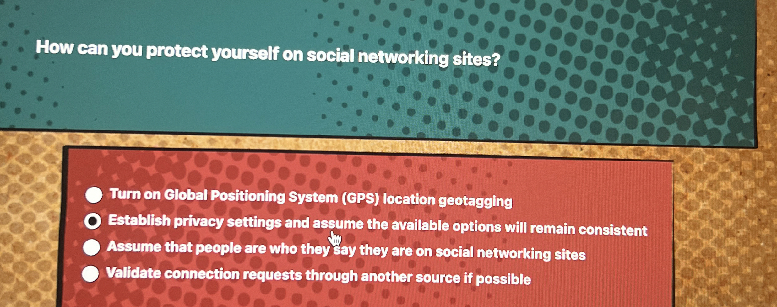 Which type of data could reasonably be expected