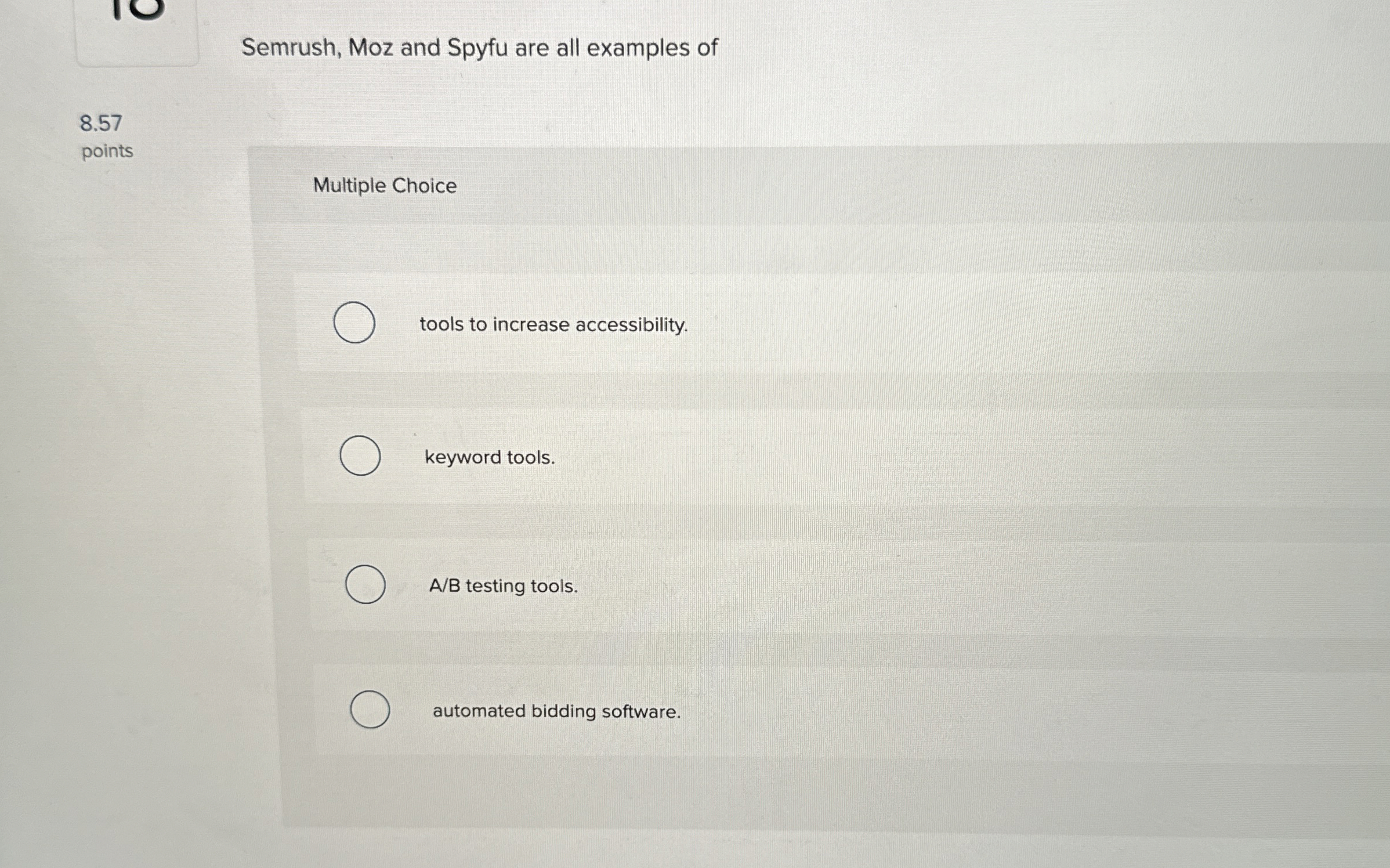 Semrush, Moz and Spyfu are all examples of