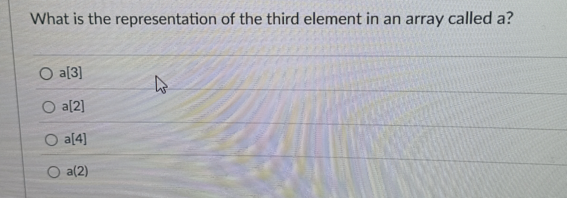 What is the representation of the third element