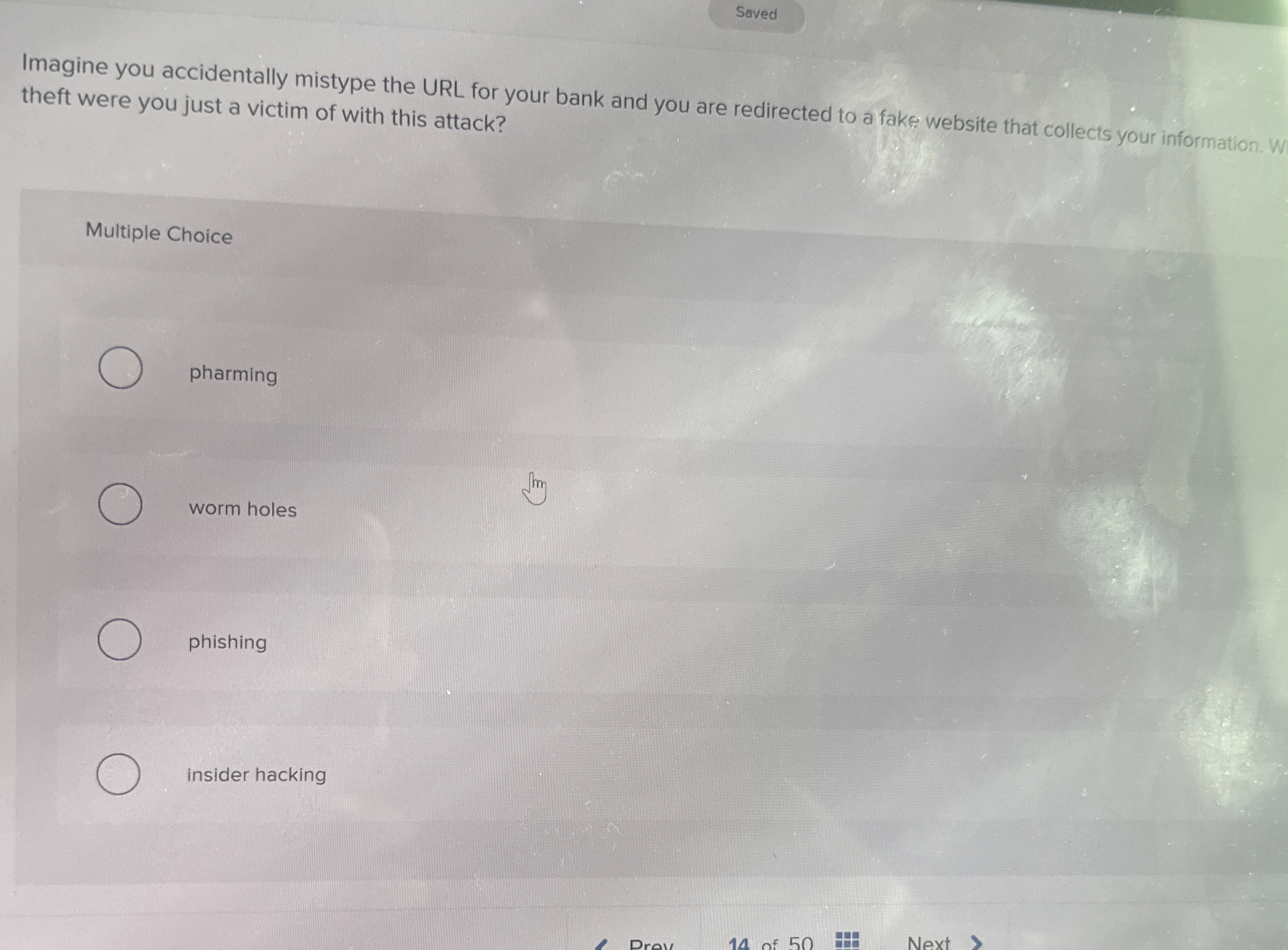 Saved Imagine you accidentally mistype the URL