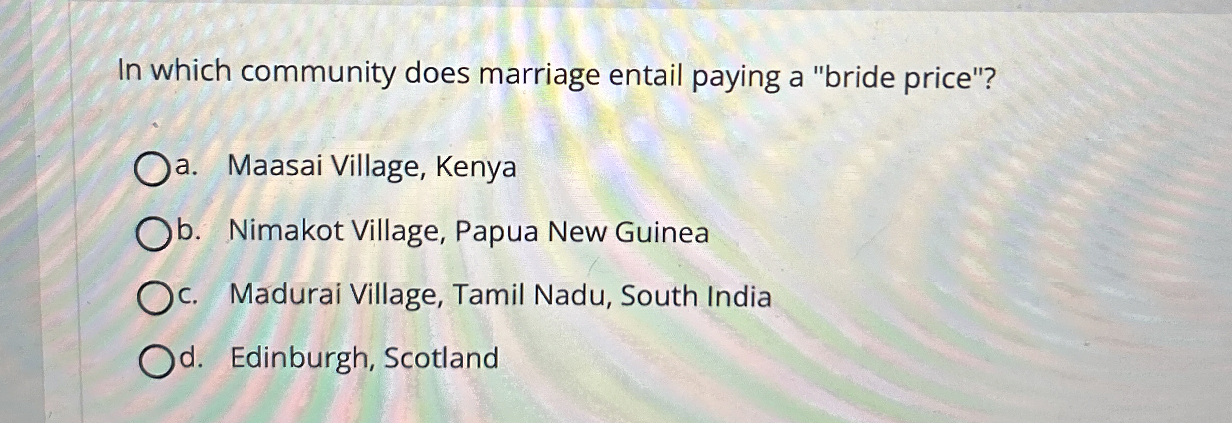 In which community does marriage entail paying a