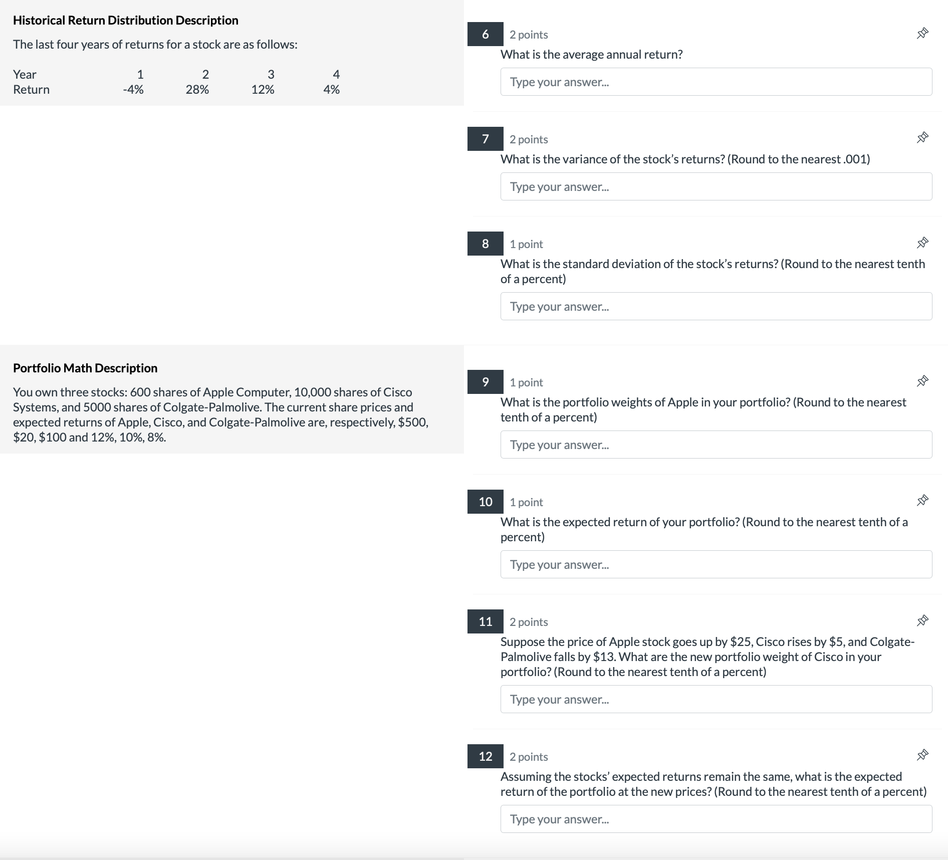 Historical Return Distribution Description a 2