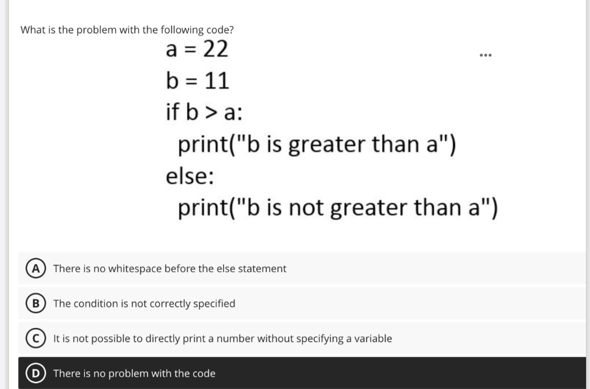 What st he problem wixh hhe following code? ` ` `