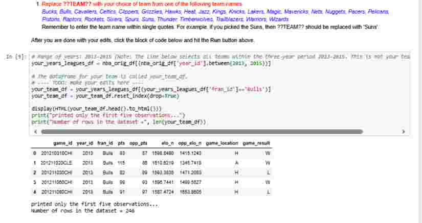 What is the teams dataframe and relative skill???