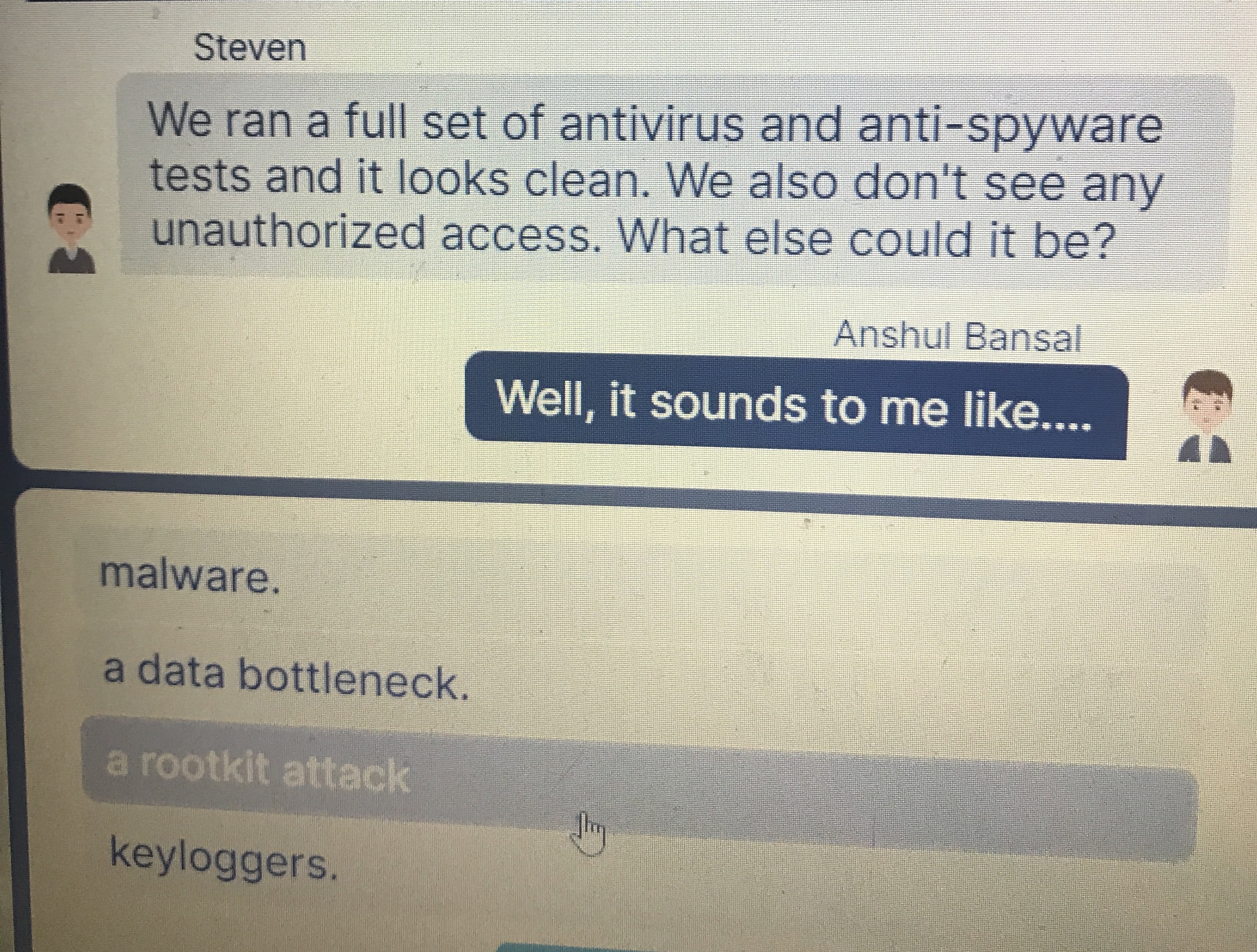 Steven We ran a full set of antivirus and anti -