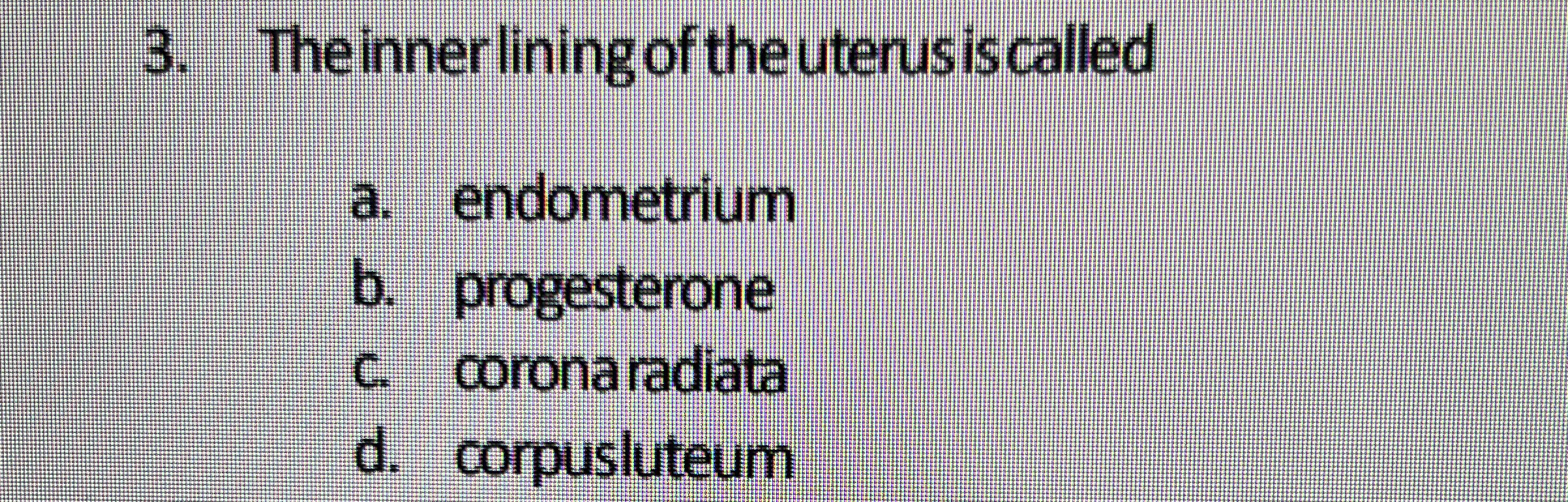 Theinner lining of theuterusiscalled a .