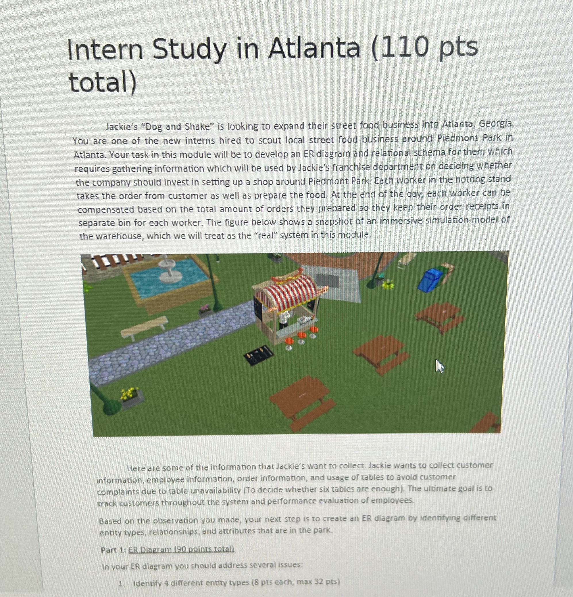 ER Diagram 9 0 points 1 . Identify 4 different