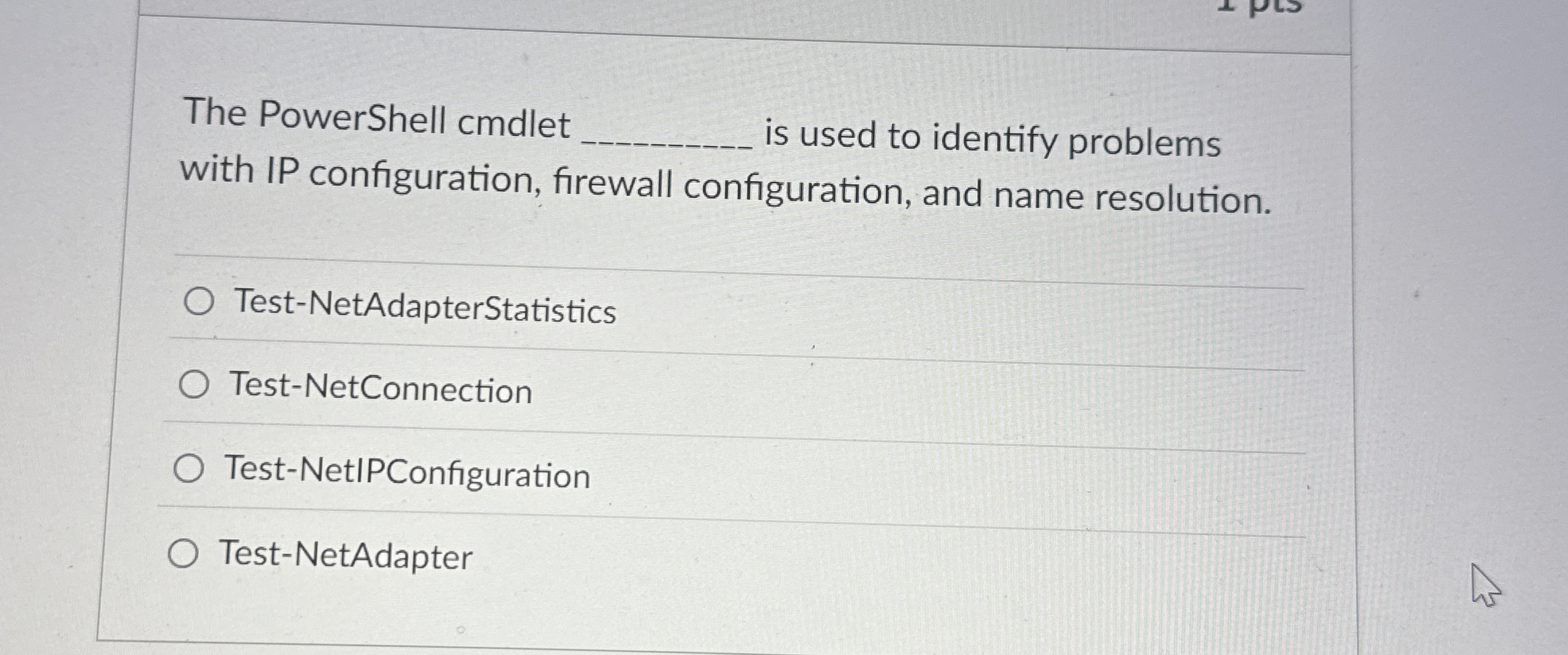 The PowerShell cmdlet q , is used to identify