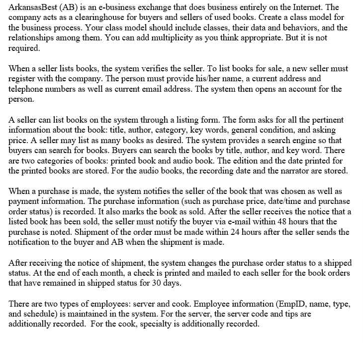 ArkansasBest ( A B ) is an e - business exchange