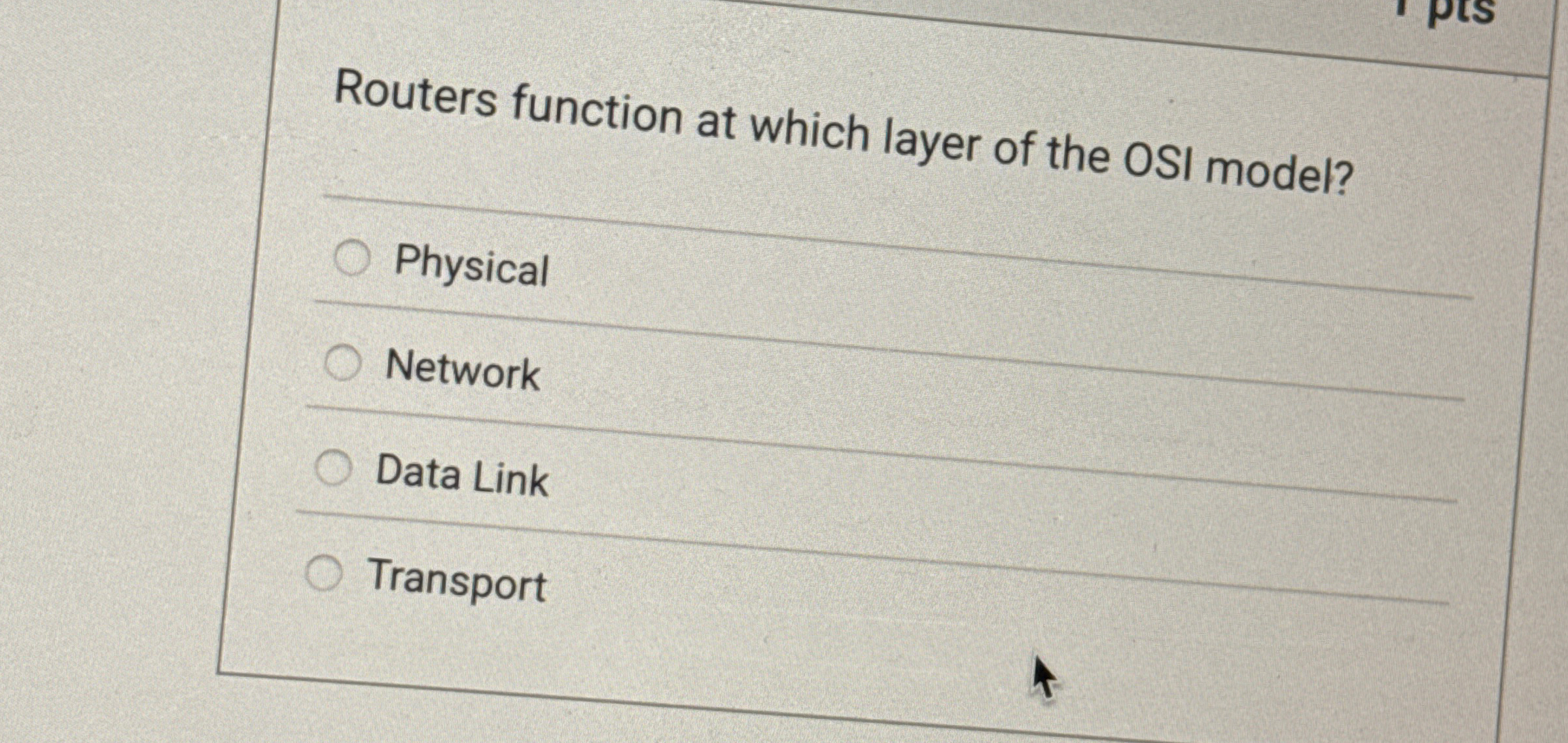 Routers function at which layer of the OSI model?