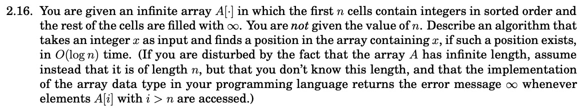 Question 4 . Exercise 2 . 1 6 from DPV . You may