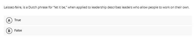 Laissez - faire, is a Dutch phrase for "let it be