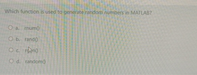 Which function is used to generate random numbers