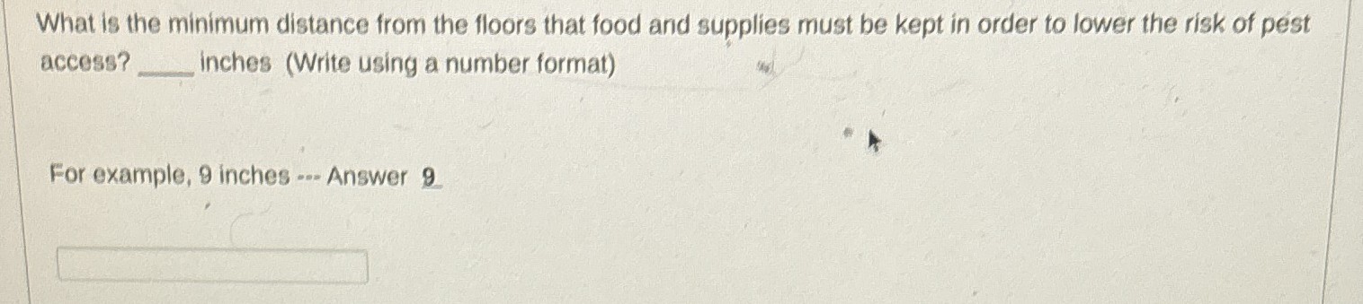 What is the minimum distance from the floors that