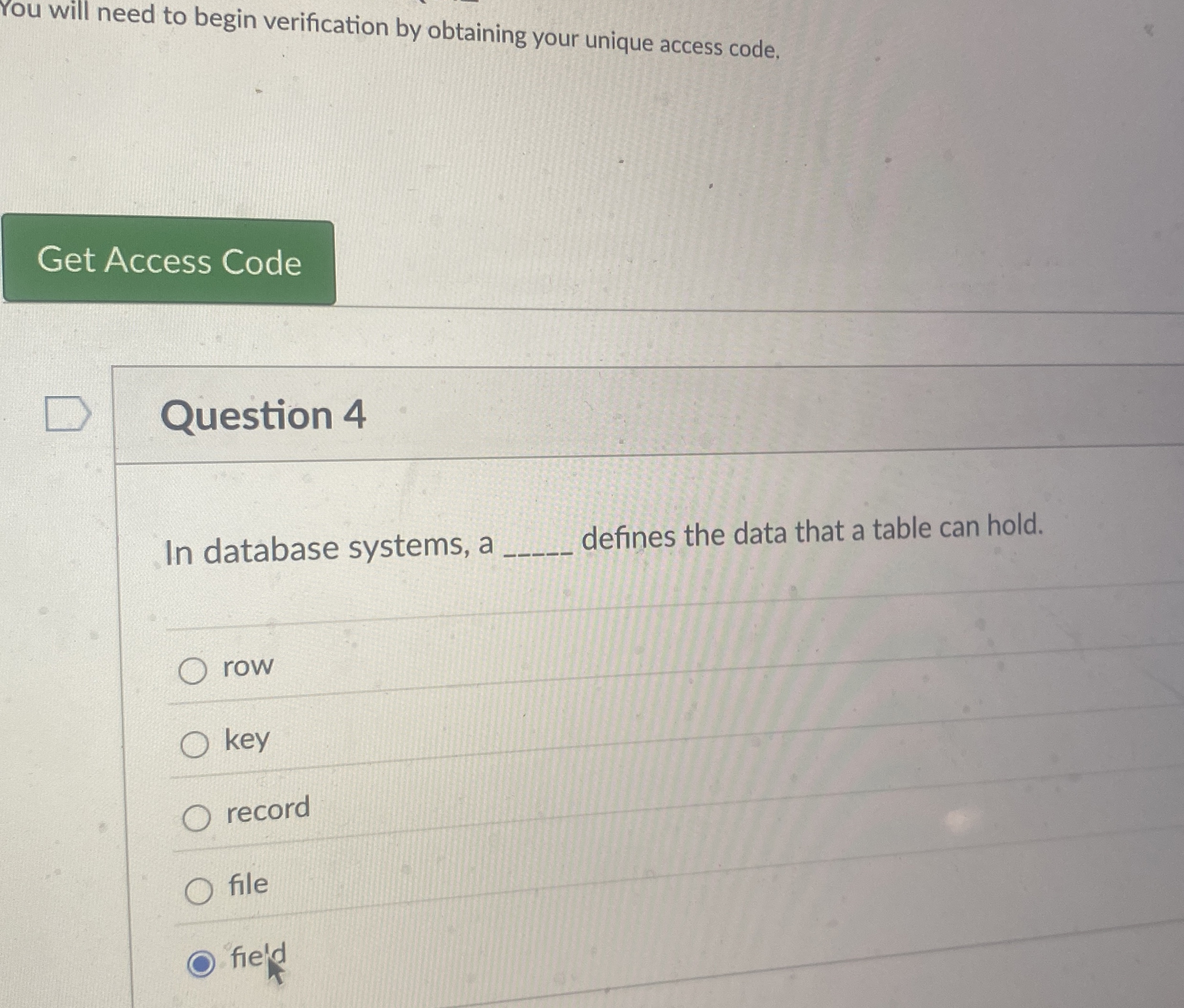 You will need to begin verification by obtaining