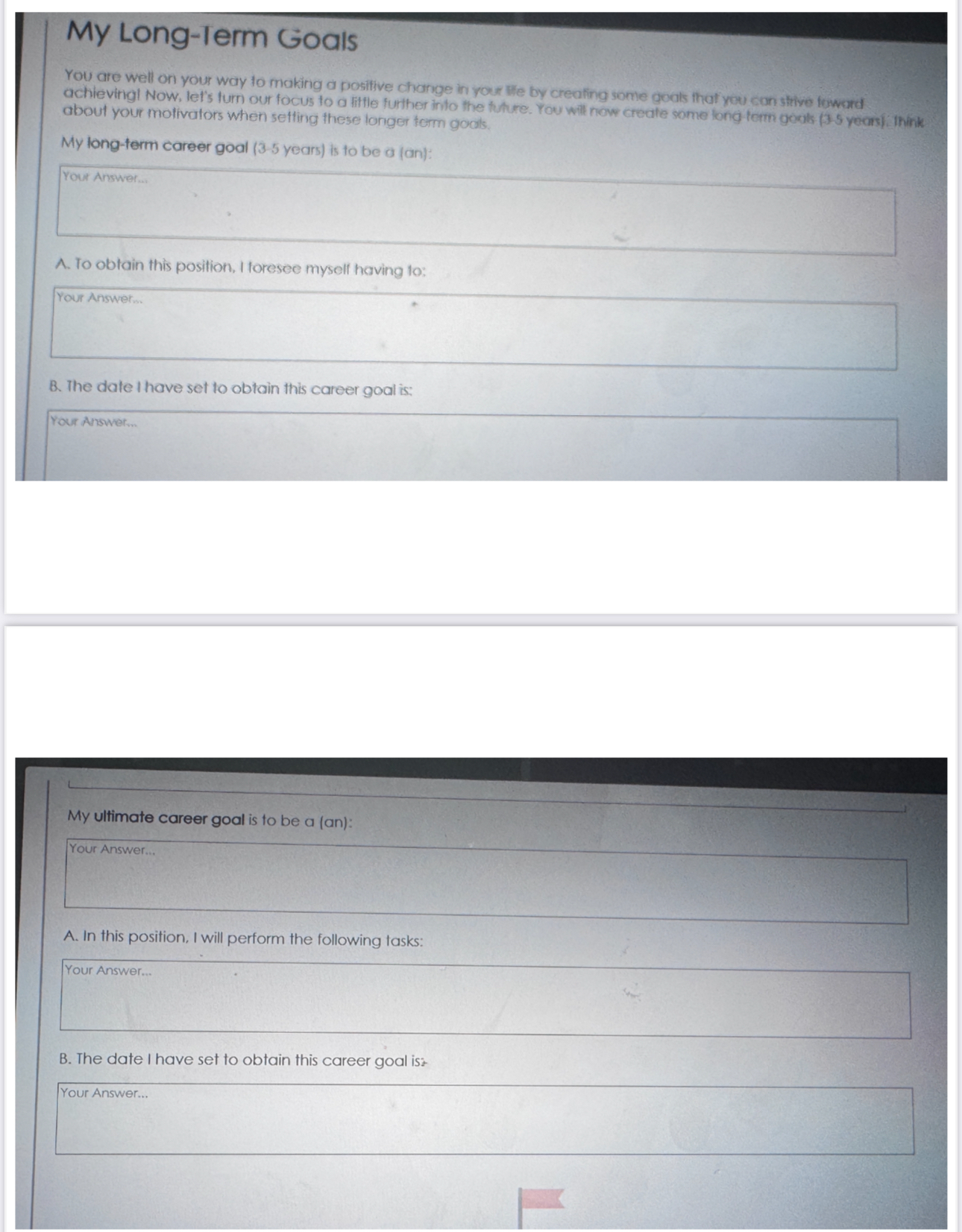 My Long - Ierm Goals You are well on your way to