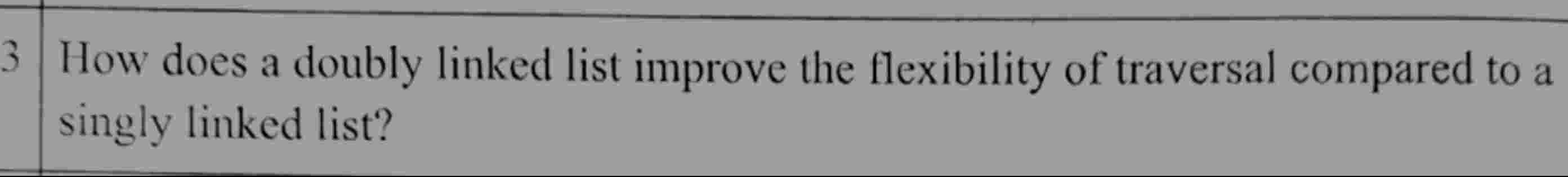 How does a doubly linked list improve the