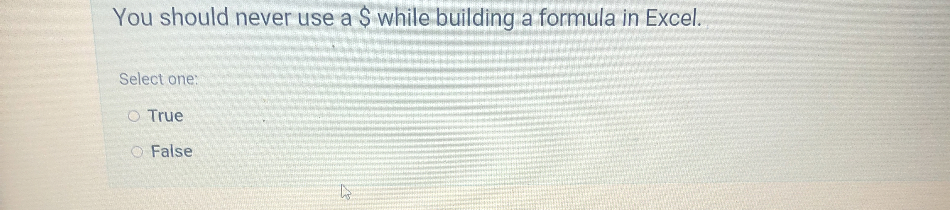 You should never use a $ while building a formula