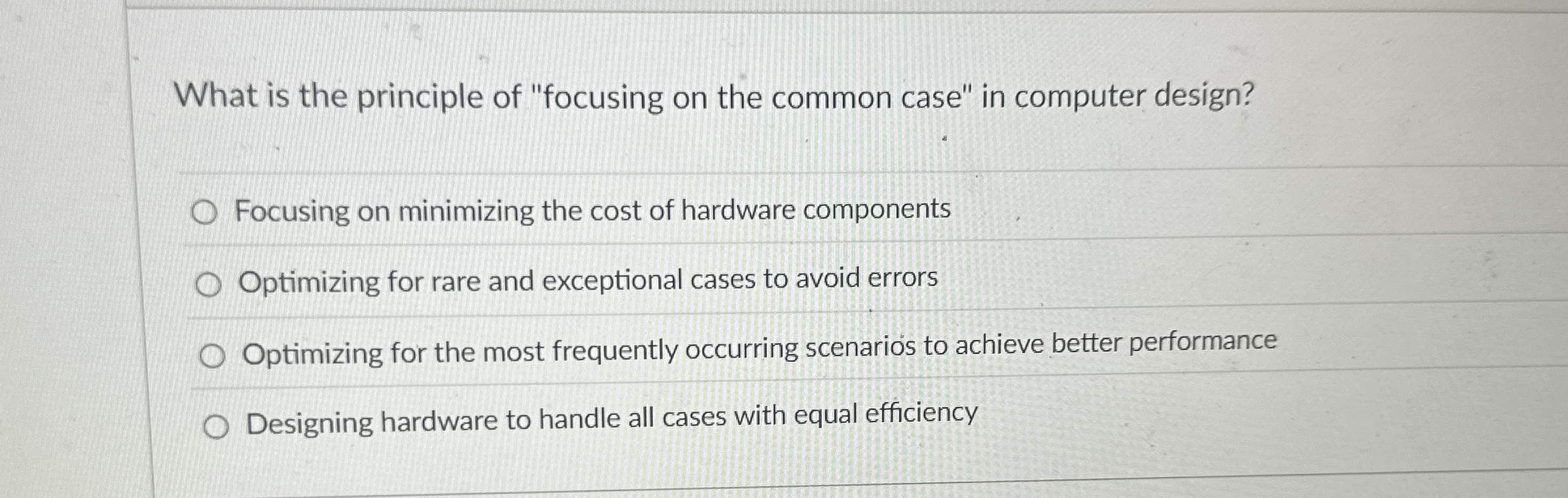 What is the principle of "focusing on the common