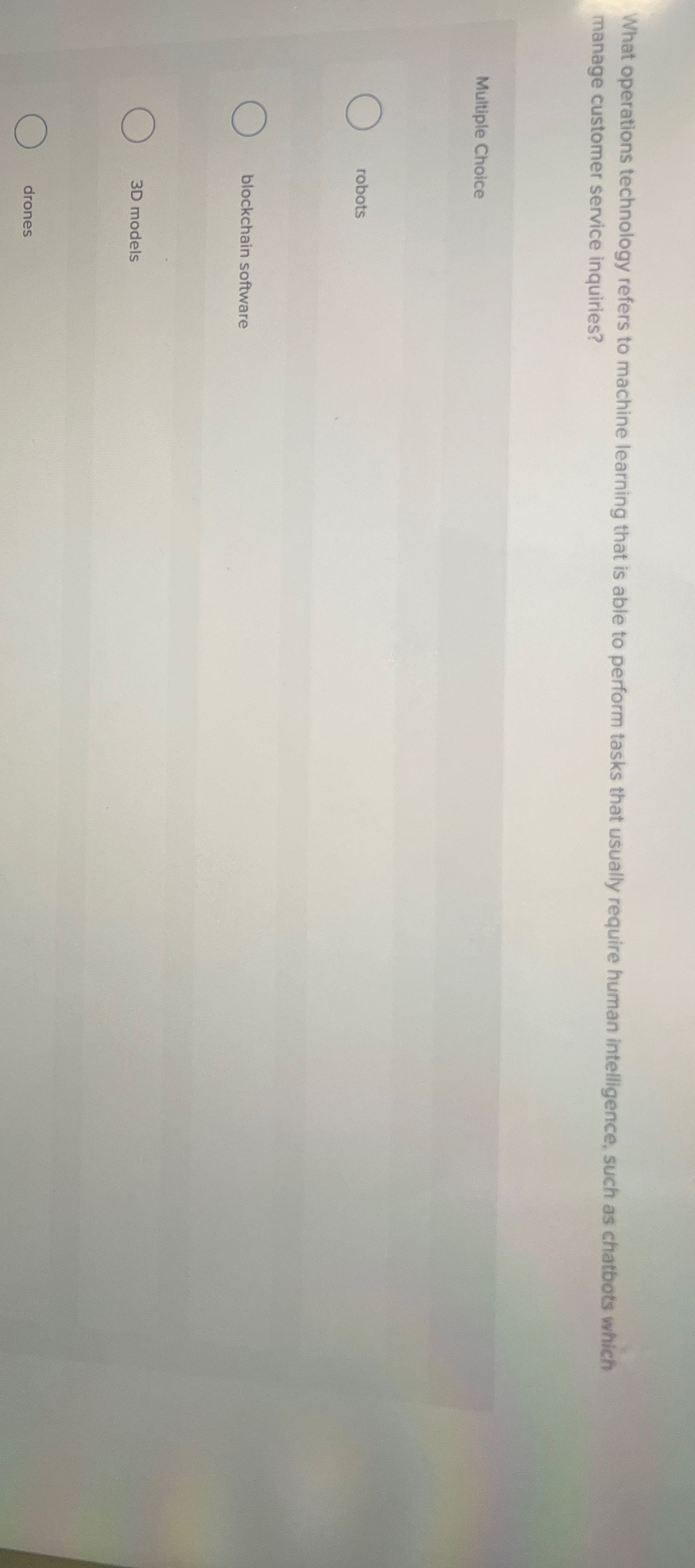 What operations technology refers to machine