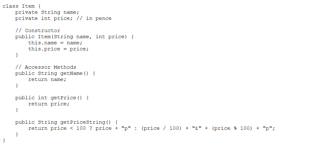 Where the updated code for the store class and
