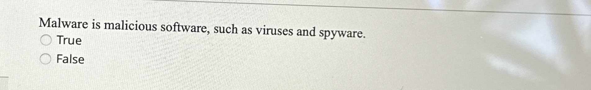 Malware is malicious software, such as viruses