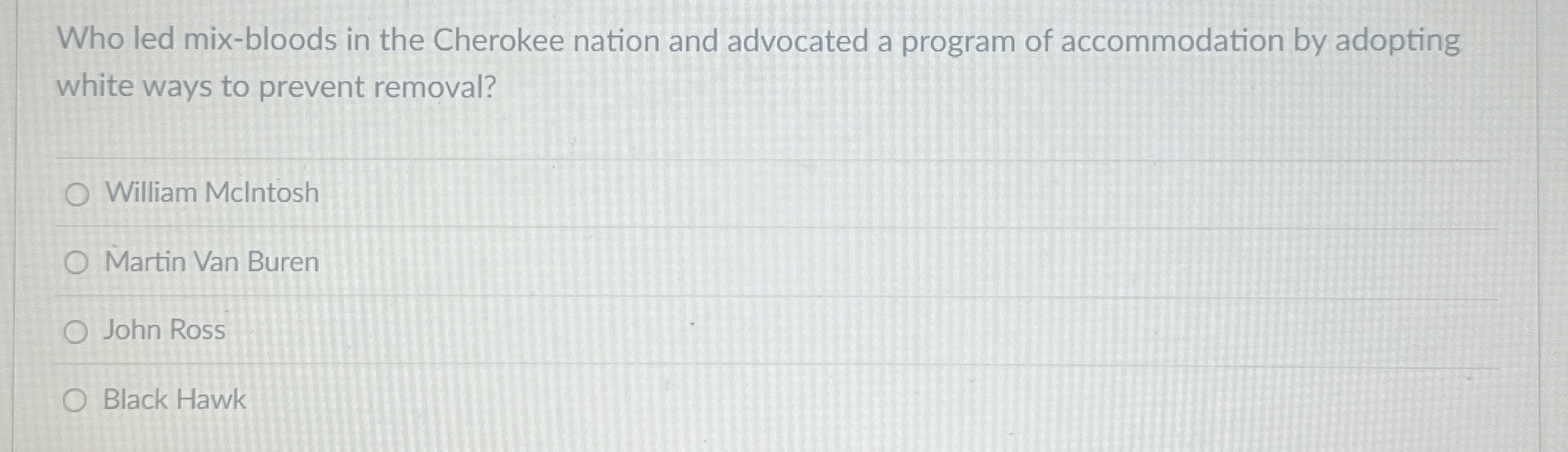 Who led mix - bloods in the Cherokee nation and