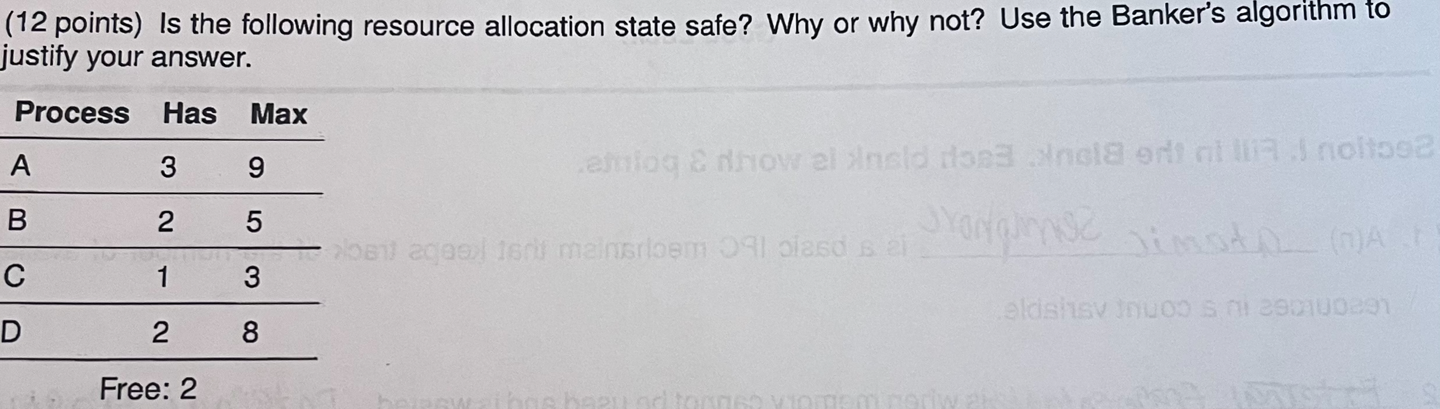 ( 1 2 points ) Is the following resource