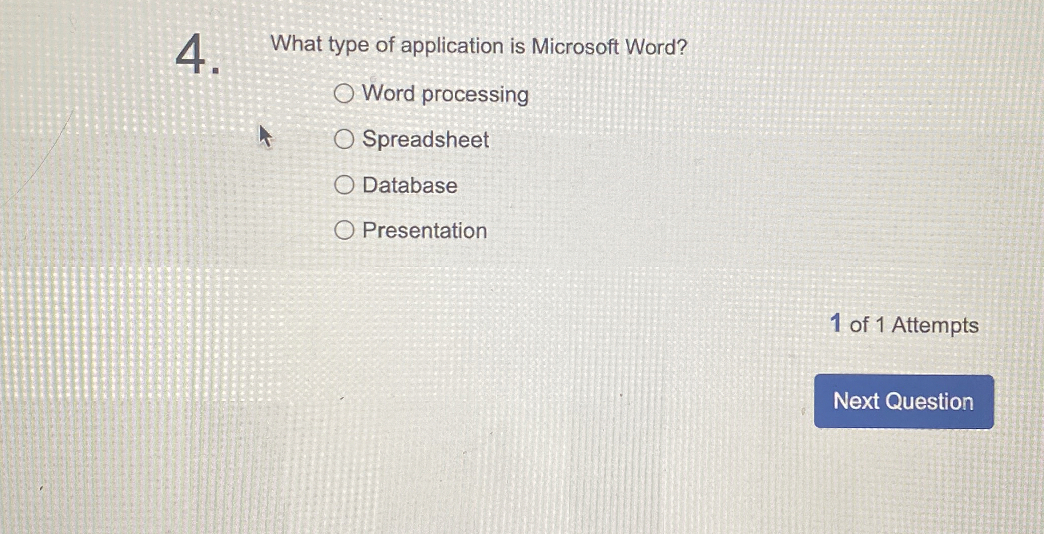 What type of application is Microsoft Word? Word