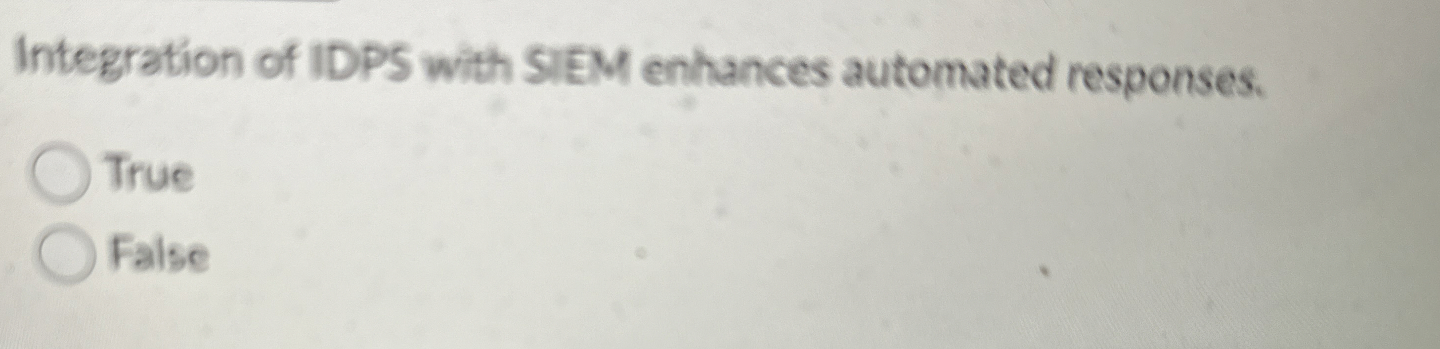 Integration of IDPS with SIEM enhances automated