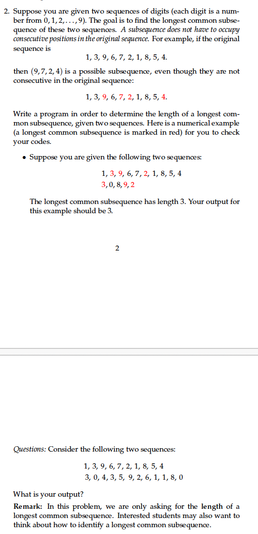 CODE IN MATLAB Suppose you are given two