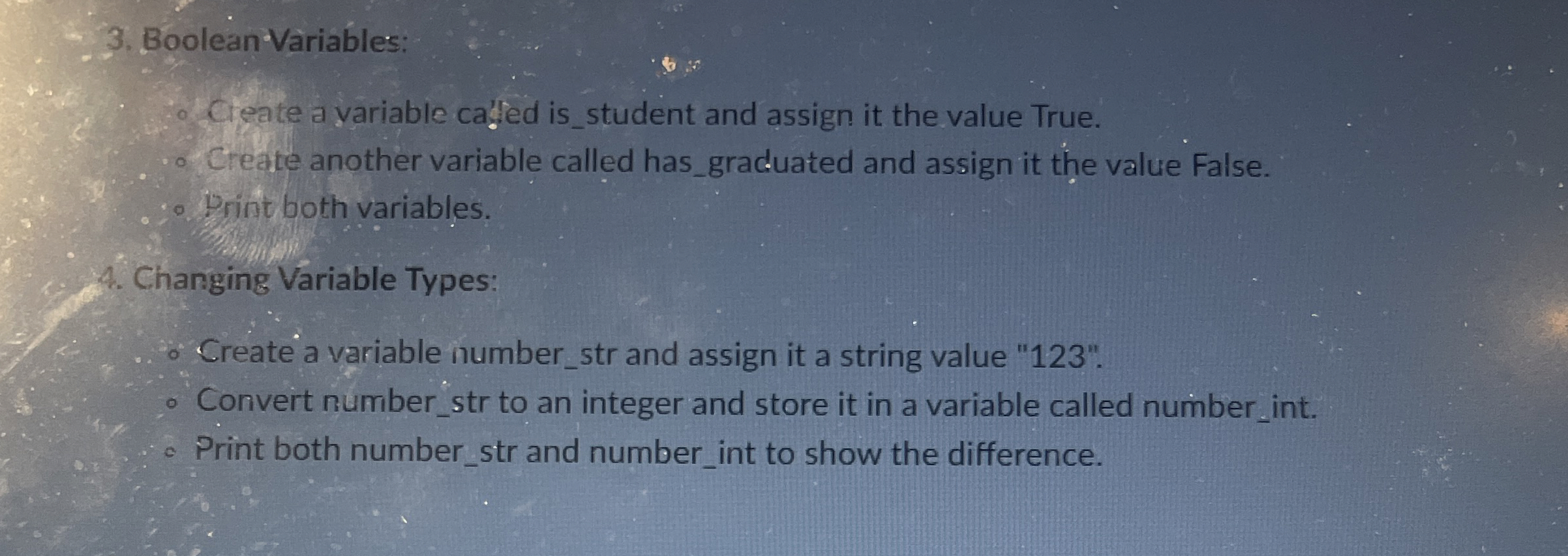 Part 2 : Exploring Variable. Types and