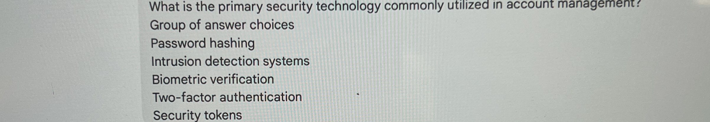 What is the primary security technology commonly