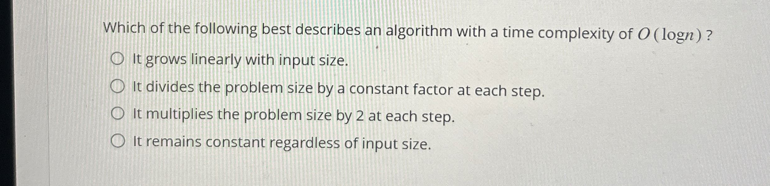 Which of the following best describes an