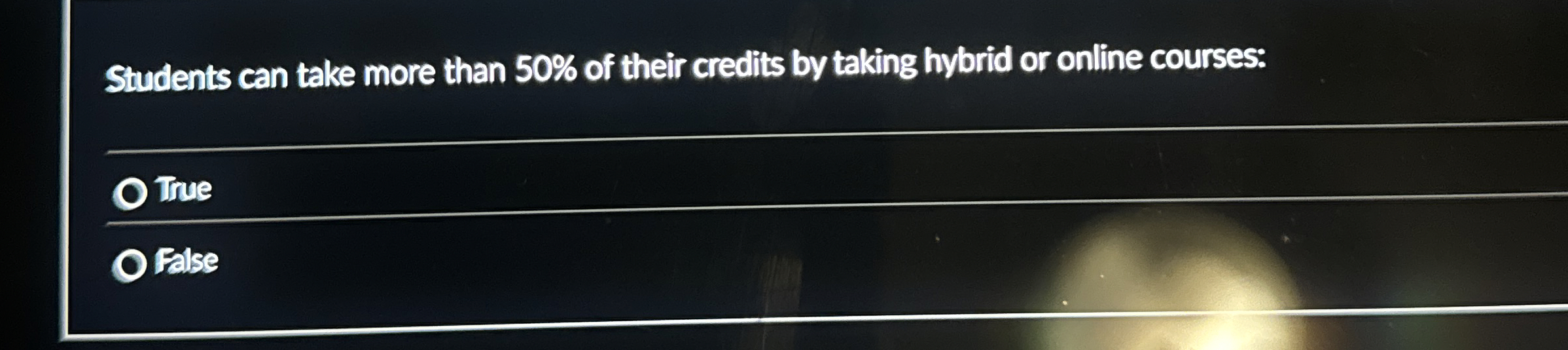 Students can take more than 5 0 % of their