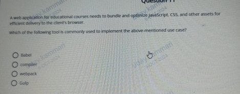 A web application for educational courses needs