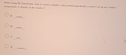 When using the EasyFrame class to create a