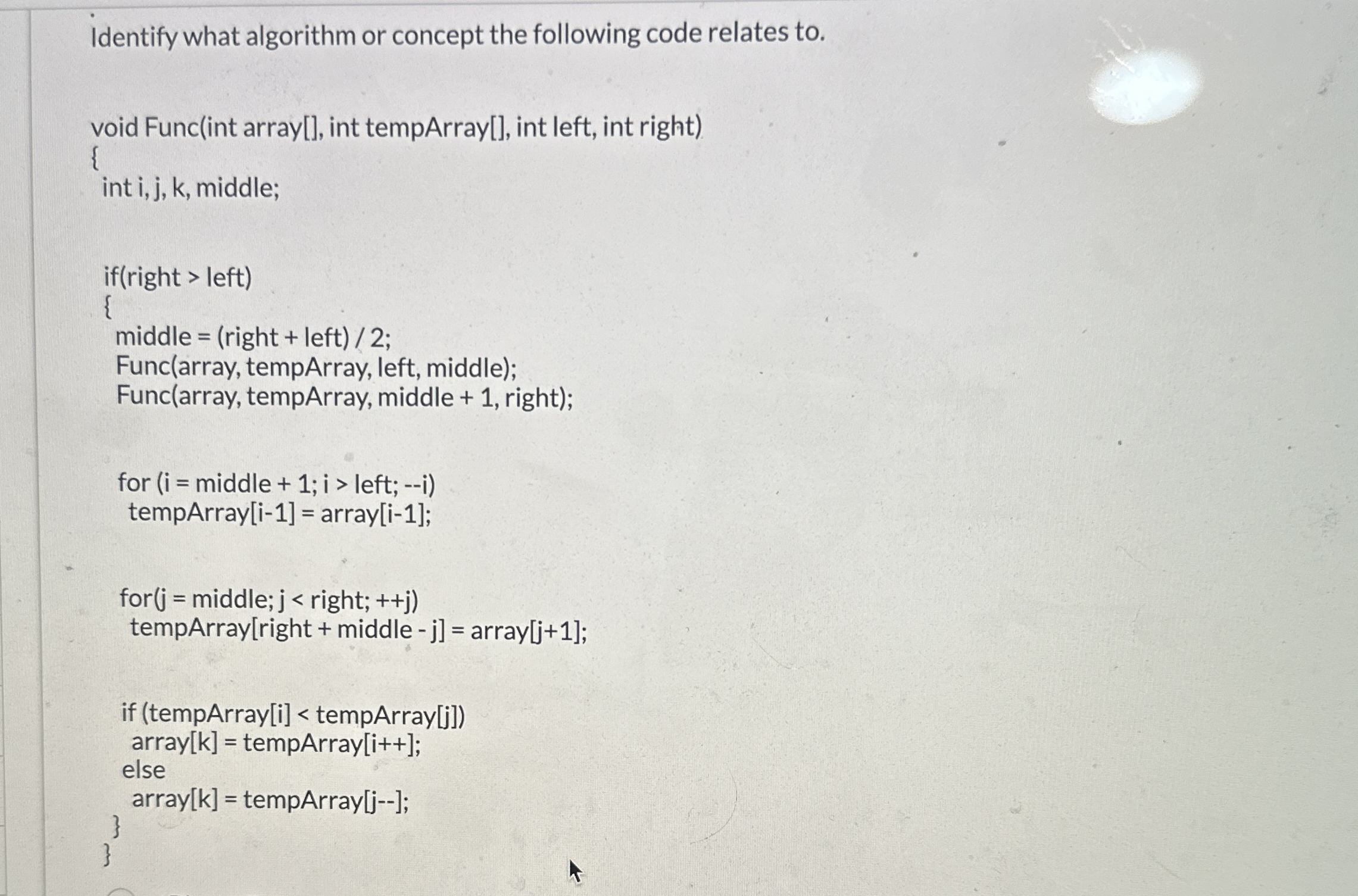 Identify what algorithm or concept the following