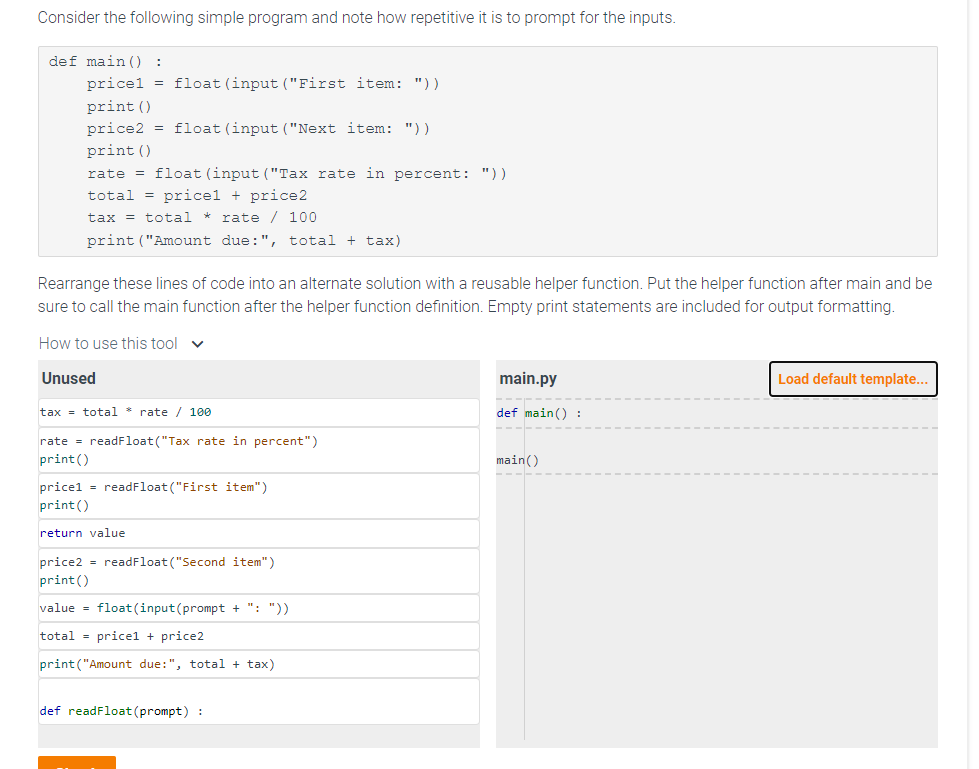 Consider the following simple program and note